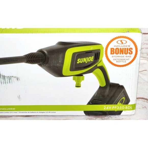 SunJoe Intertek 24V Max Cordless ION Power Cleaner Kit, 350psi Power Washer - Picture 3 of 16